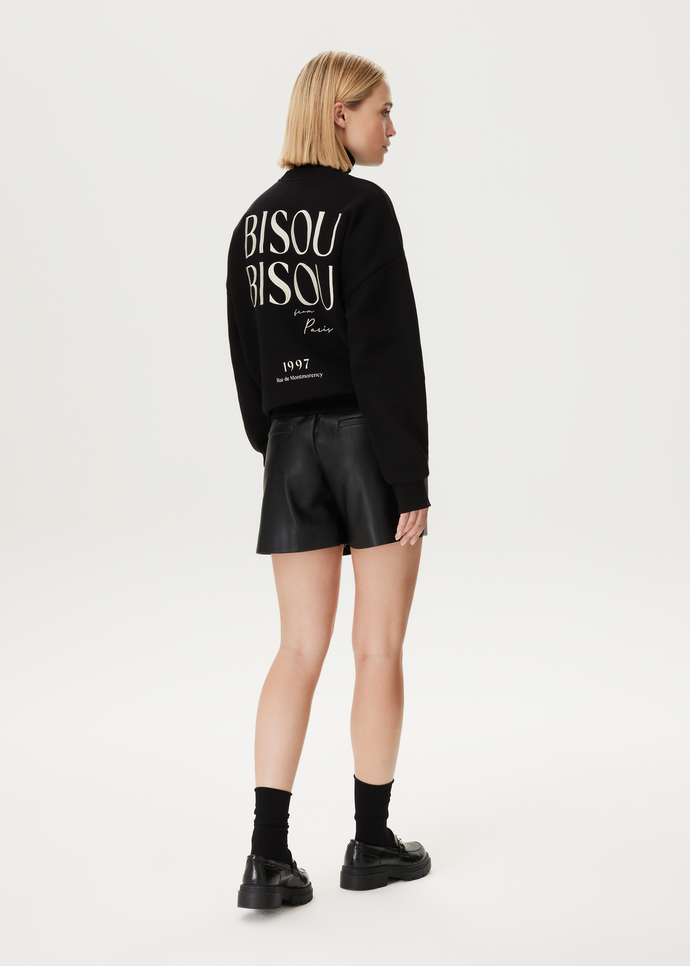 Shorts van imitatieleer