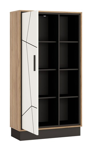 Highboard BROLO 85,4 x 160,5 weiß/ schwarz
