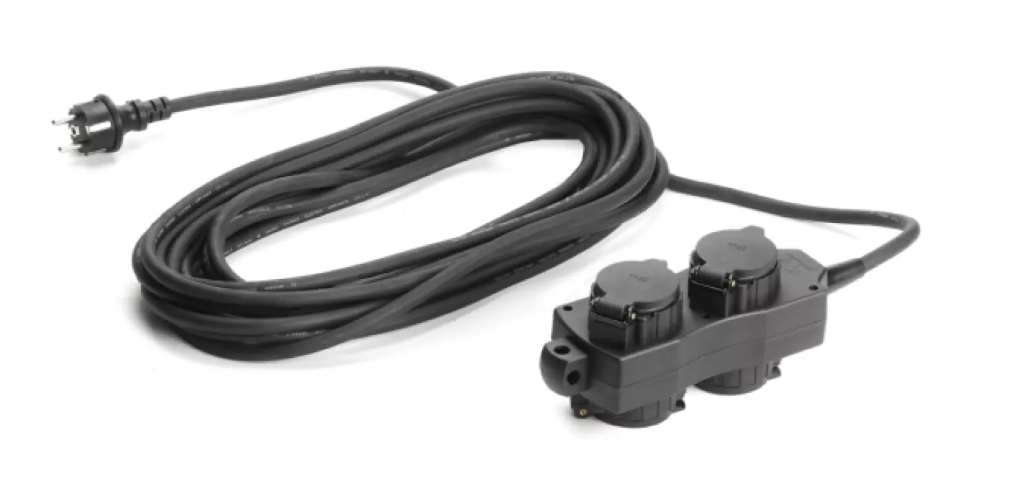 WikuTech WT 3010 Verlengkabel met 4-voudig verdeelblok - 10m - H07RN-F 3G1,5