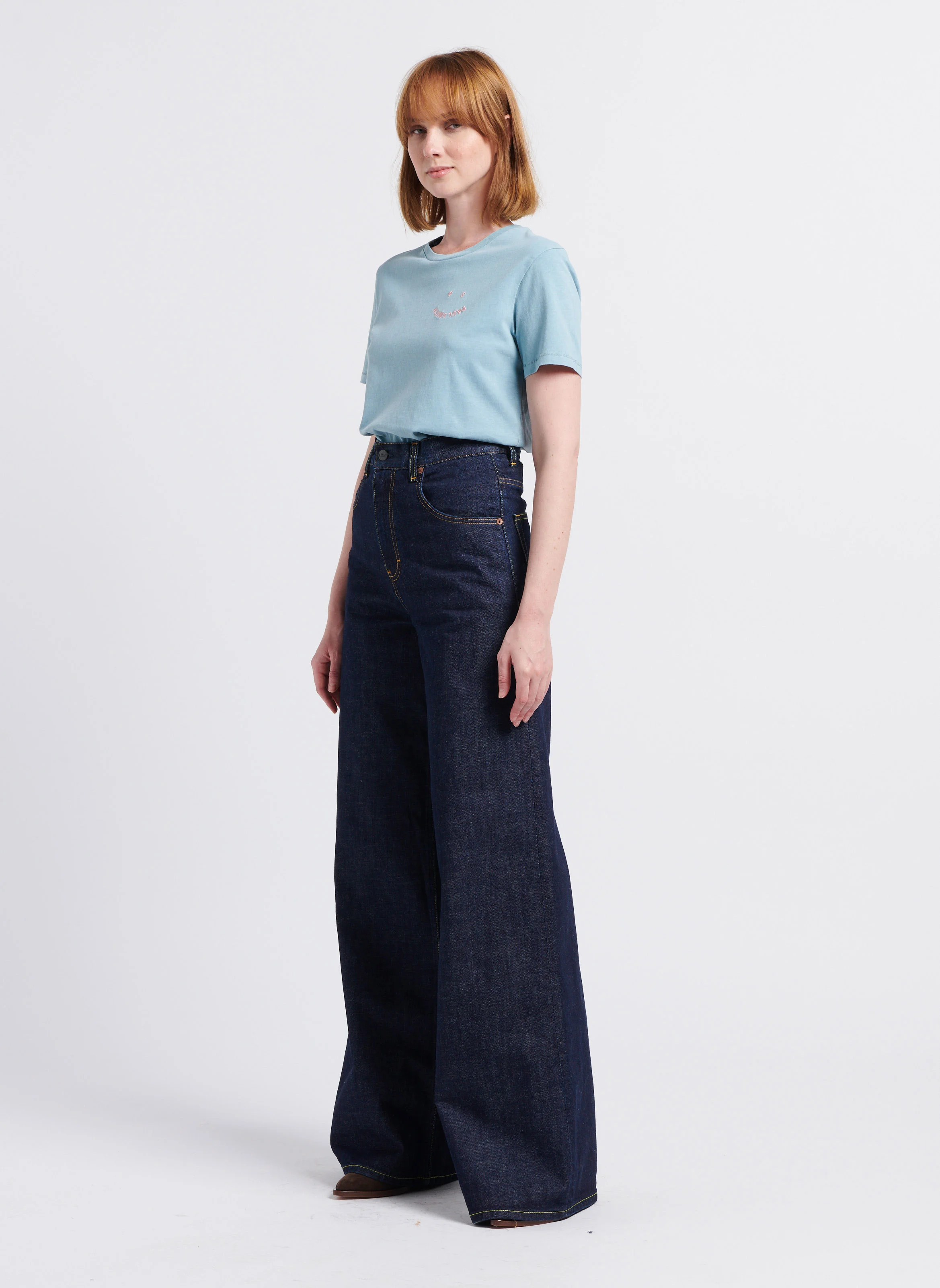 PARKER - Jean large taille haute | Bleu
