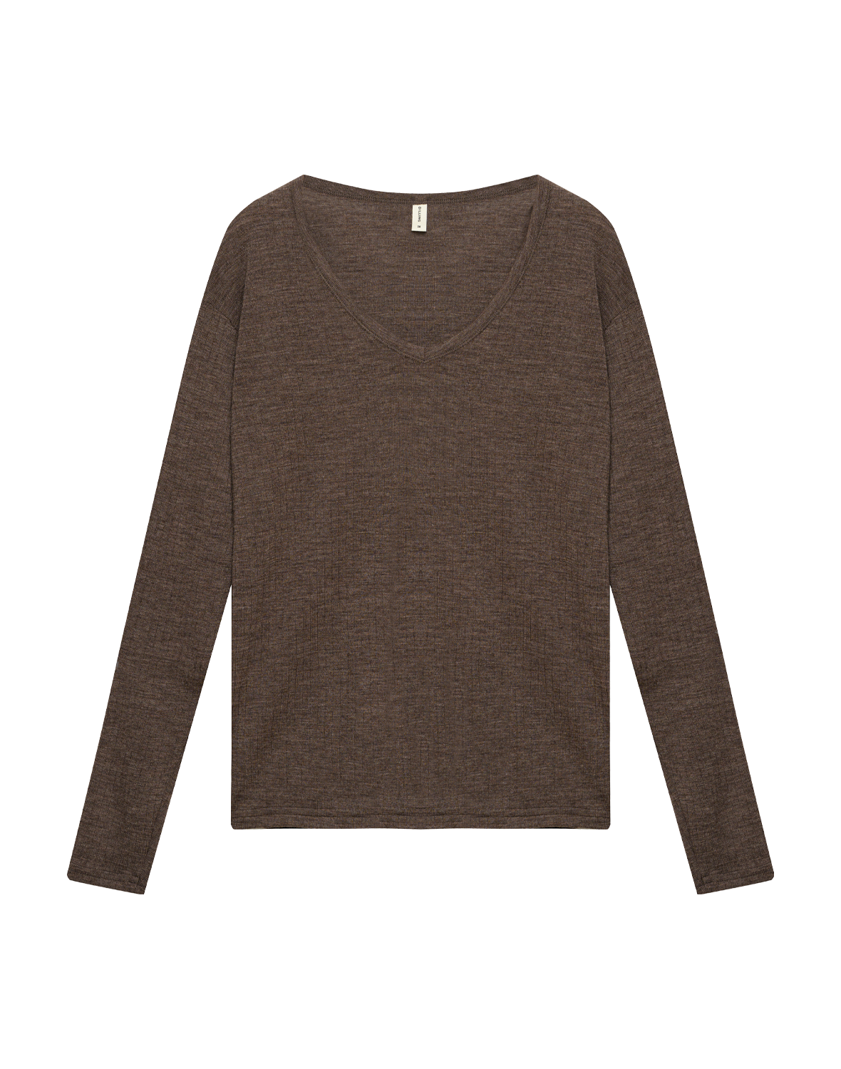 Shirt met v-hals van merinowol voor dames