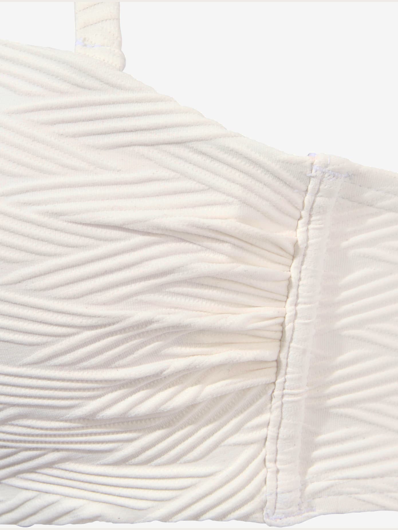 Haut de bikini bandeau à armatures matière structurée aux couleurs tendances