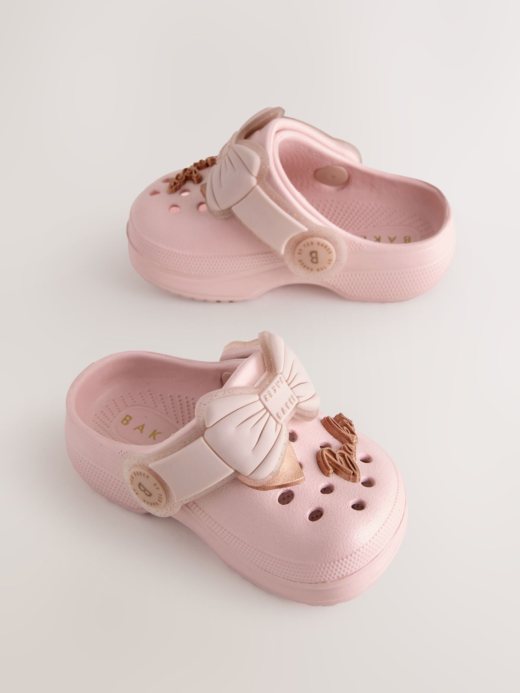 Roze - Baker by Ted Baker Baby Girls Clog Sandals With Bow