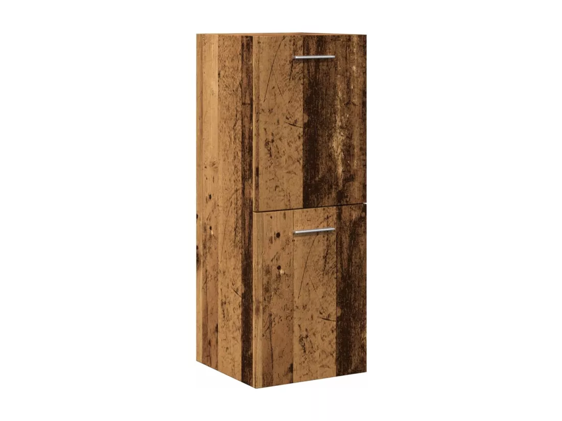 Armoire de salle de bain suspendue vieux bois bois d'ingénierie
