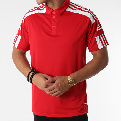 Polo Manches Courtes A Bandes Squad 21 GP6429 Rouge