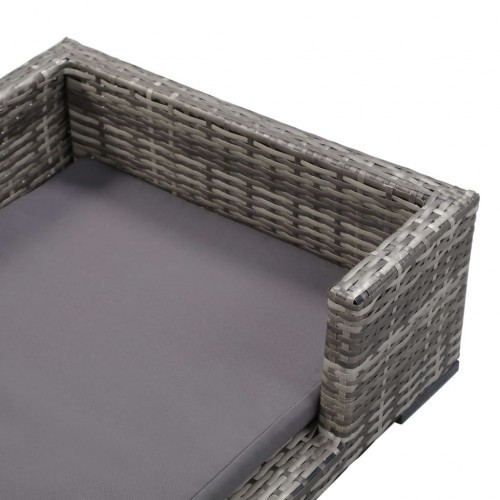 Cama cinza para cachorro