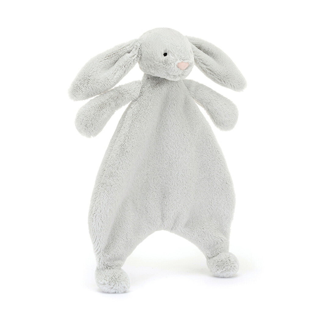 Jellycat knuffeldoek konijn bashful silver - 27 cm