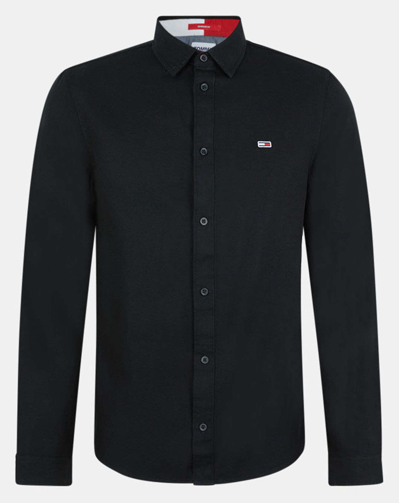 Tommy Jeans Chemise droite Tencel Mini Flag noire