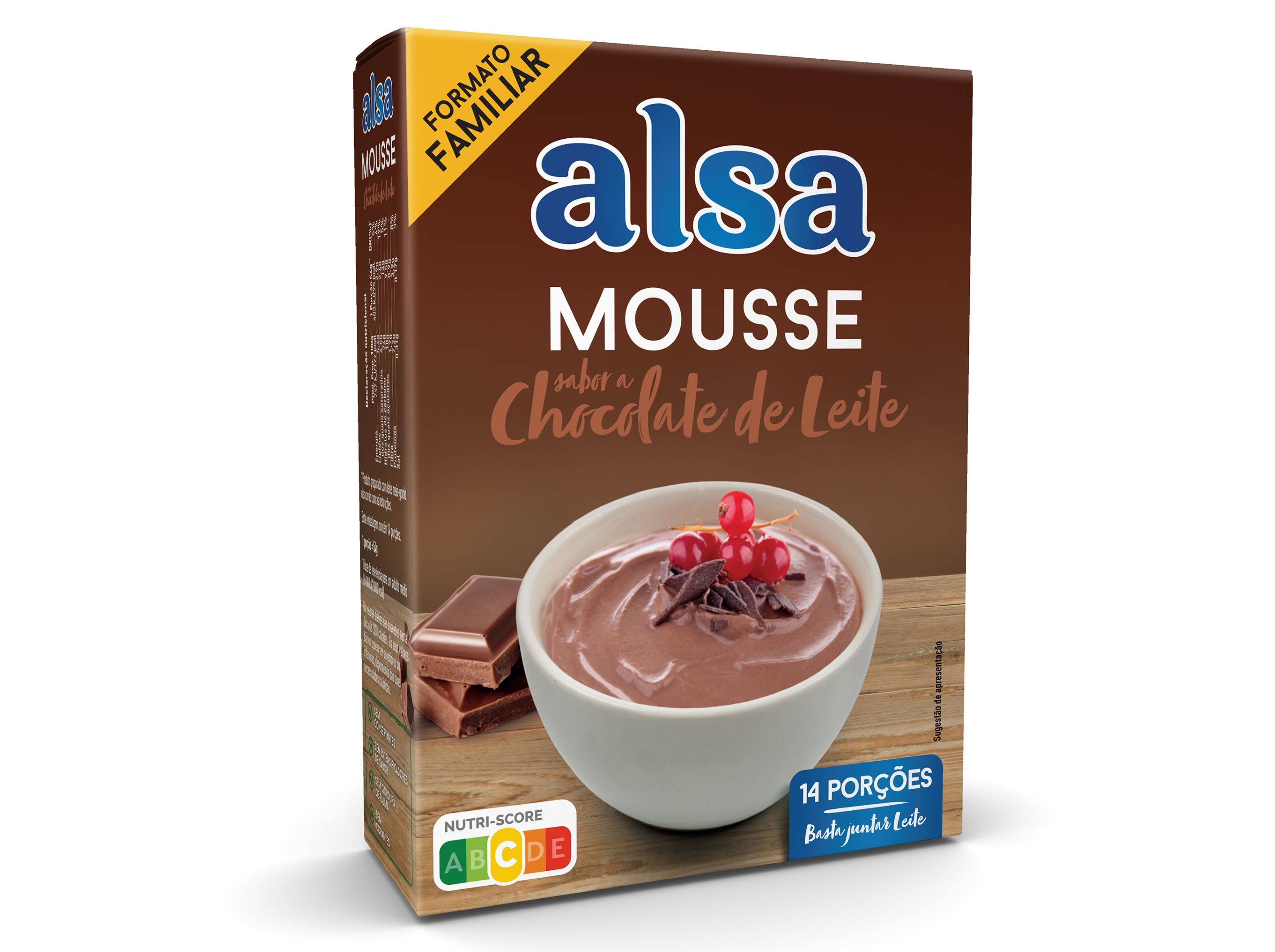 MOUSSE DE CHOCOLATE ALSA CHOCOLATE LEITE 264 G