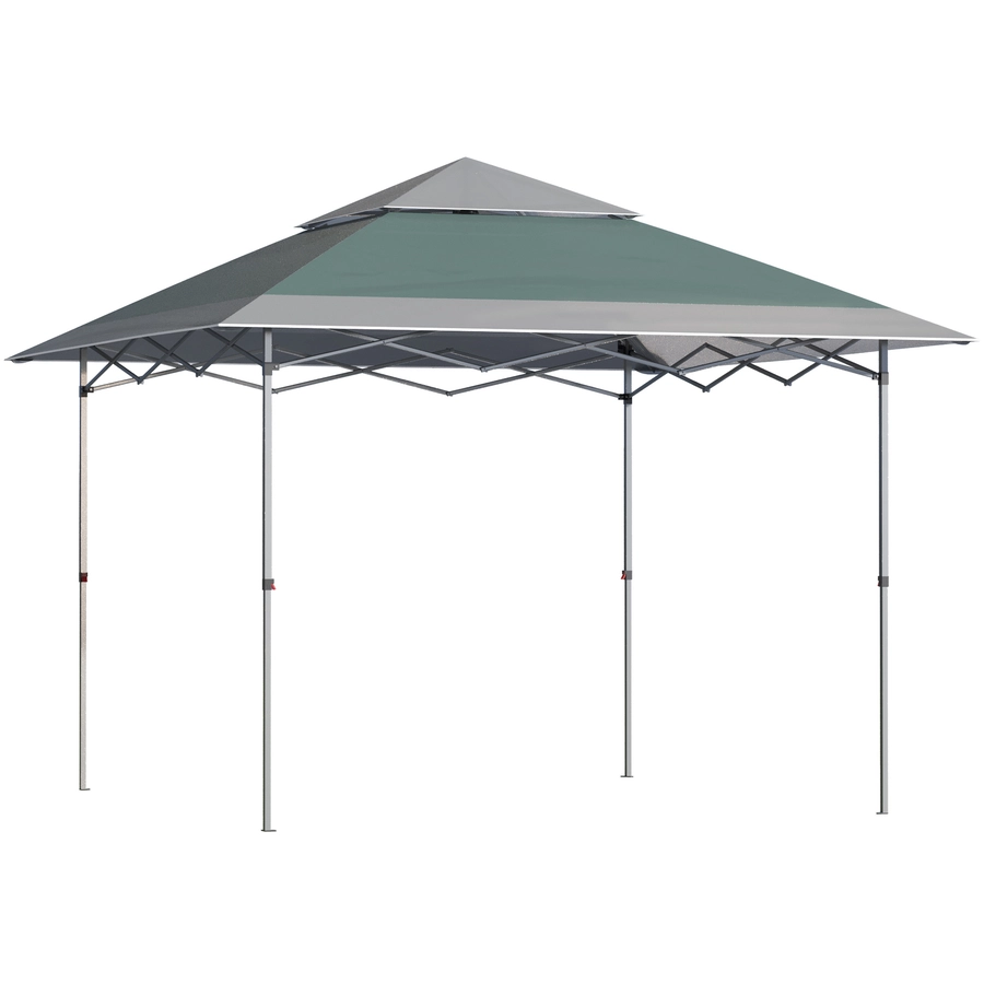 Outsunny Pop-Up-Pavillon zusammenfaltbar grün, grau