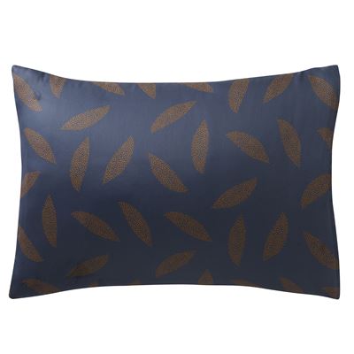 Linge de lit satin de coton motif feuillage stylisé - BECQUET CRÉATION