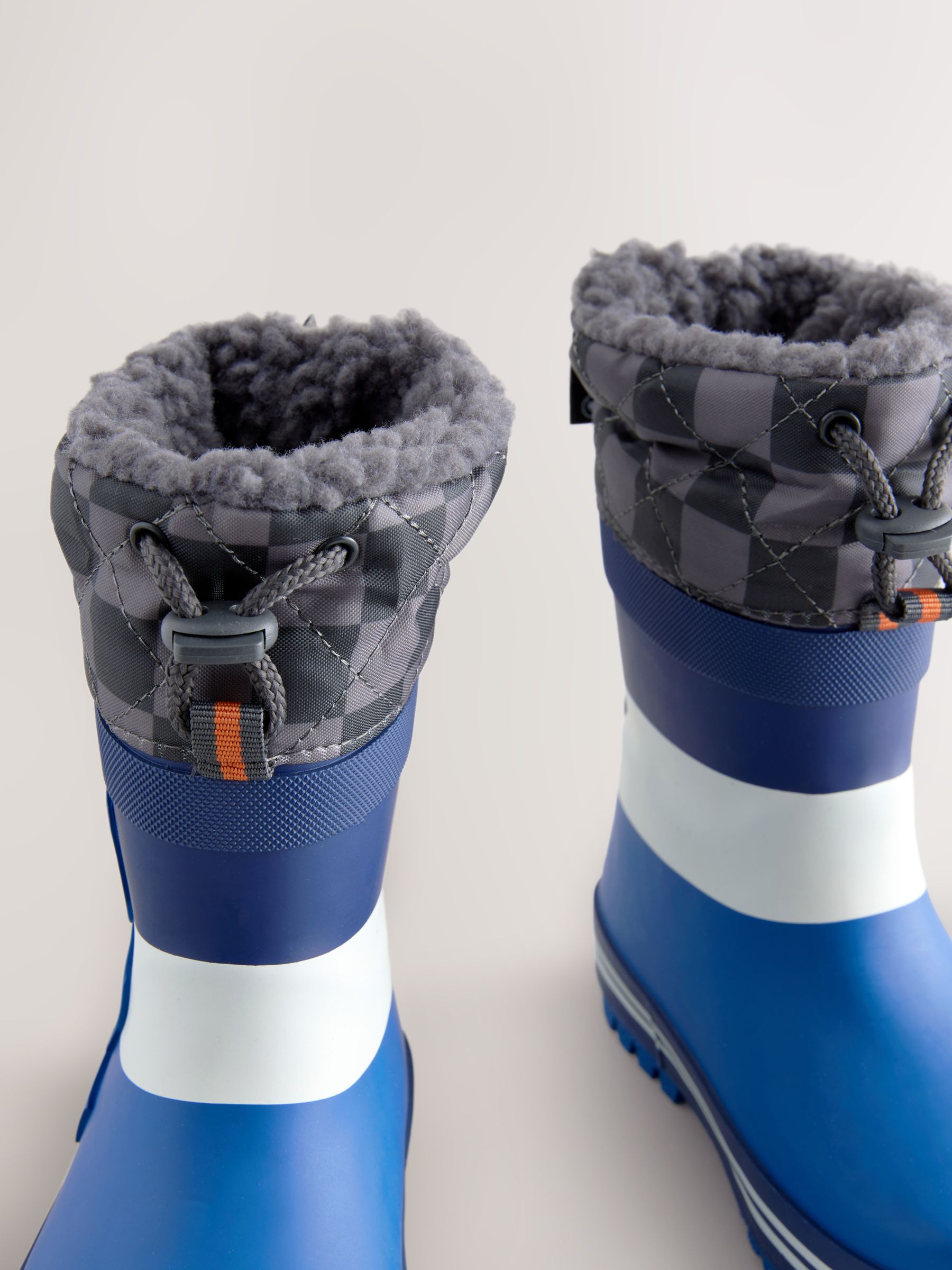 Blauw met racewagen - Thinsulate™ - Gevoerde thermoregenlaarzen met boord