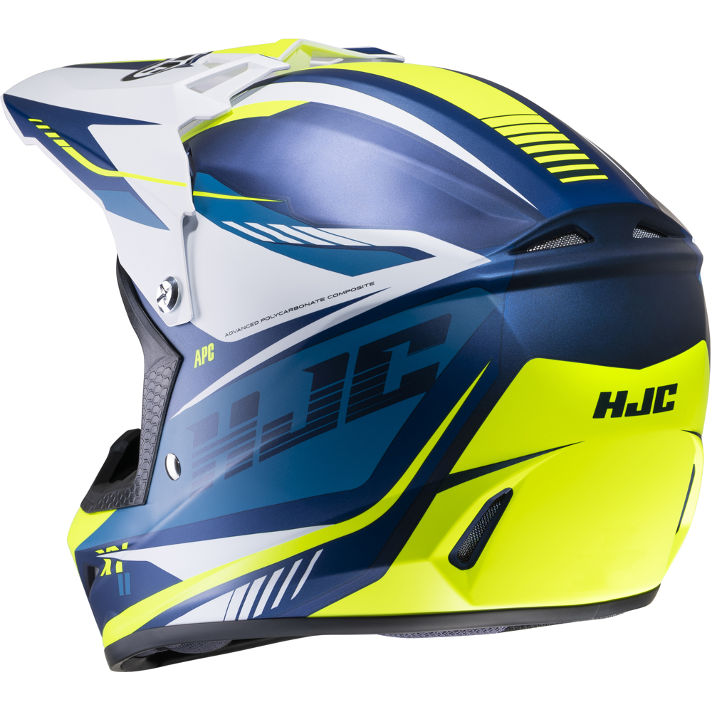 HJC - Casque enfant CL-XY II Drift MC3HSF / Bleu / Blanc / Jaune fluo / Mat
