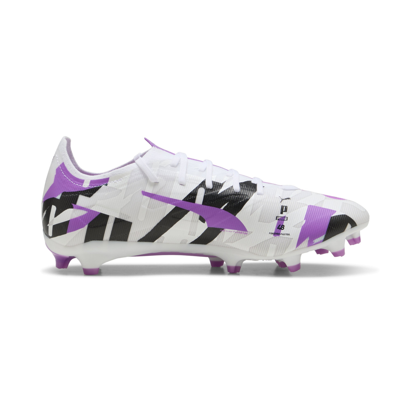 PUMA Ultra 5 Match Forever Gras / Kunstgras Voetbalschoenen (MG) Wit Paars Zwart