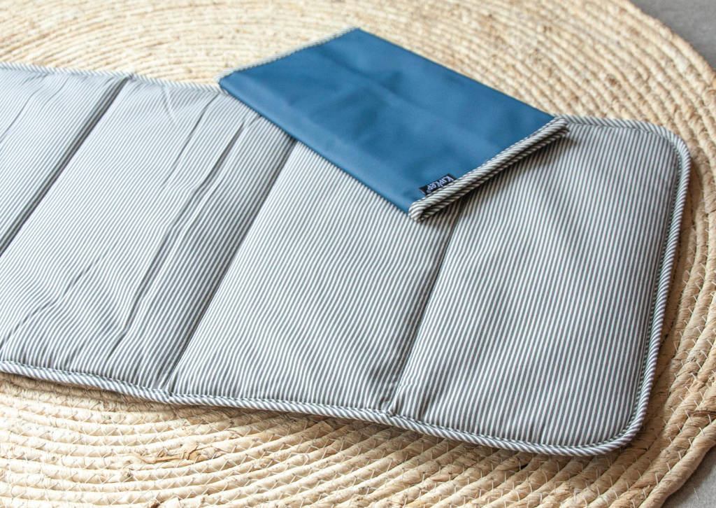 Napper combi: verschoonmatje + luieretui denim blue