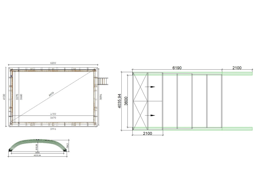 Abri de piscine horizon pour les modèles 6,20x4,10 m - bas88, bas788 - polycarbonate alvéolaire 8 mm - couleur ral7016 graphite