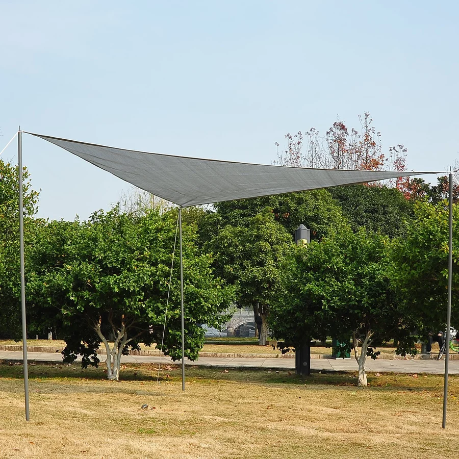 Outsunny Sonnensegel als Dreieck grau