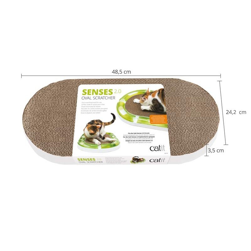 Arranhador oval para gatos Catit Senses 2.0