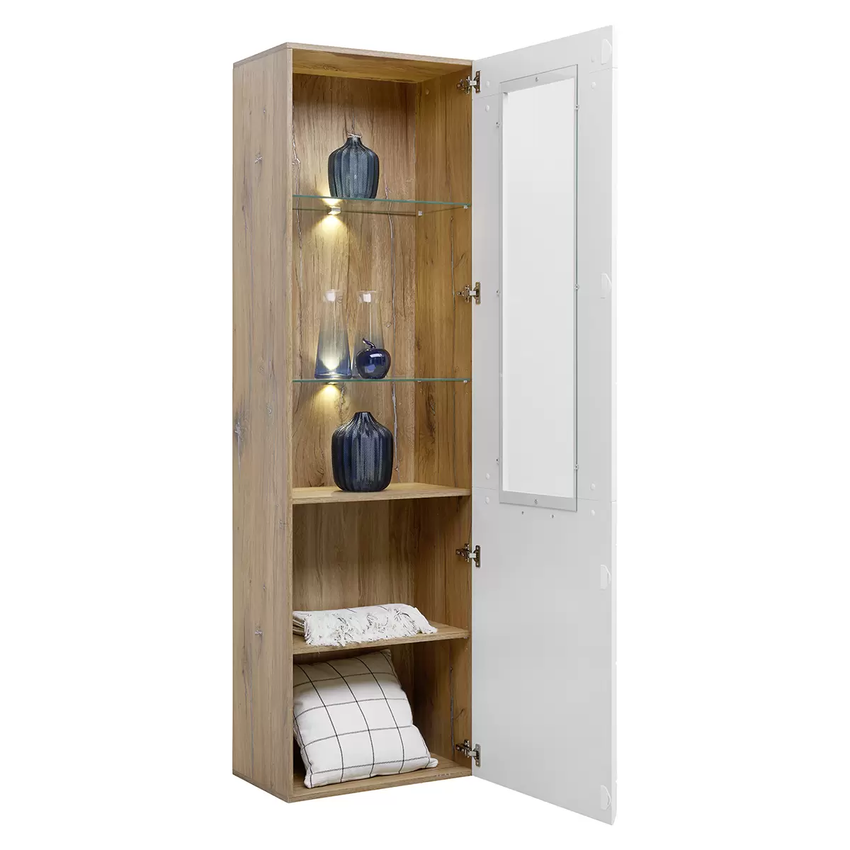 Vitrine Auris Eiche,weiss