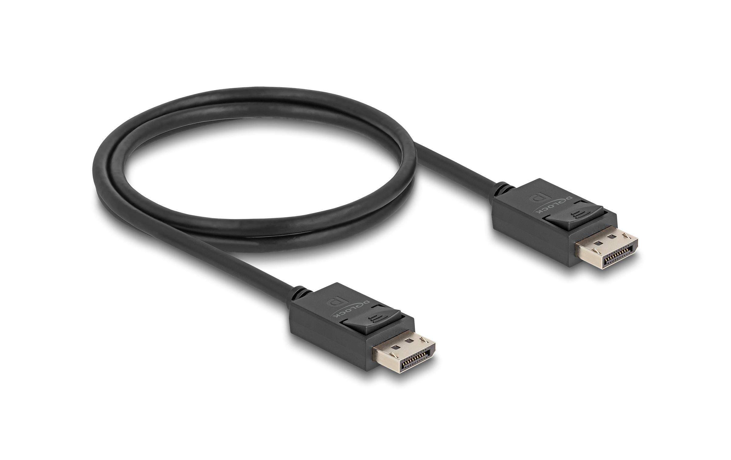 Kabel 16K 30 Hz / 8K 60 Hz DisplayPort - DisplayPort, 1 mDelock DisplayPort Kabel 16K 30 Hz / 8K 60 Hz 40 Gbps 1 m