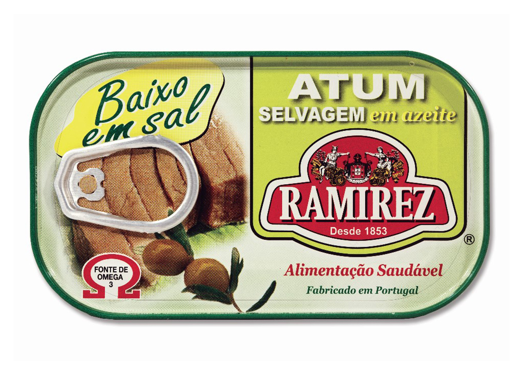 ATUM EM AZEITE RAMIREZ BAIXO EM SAL 120(86)G
