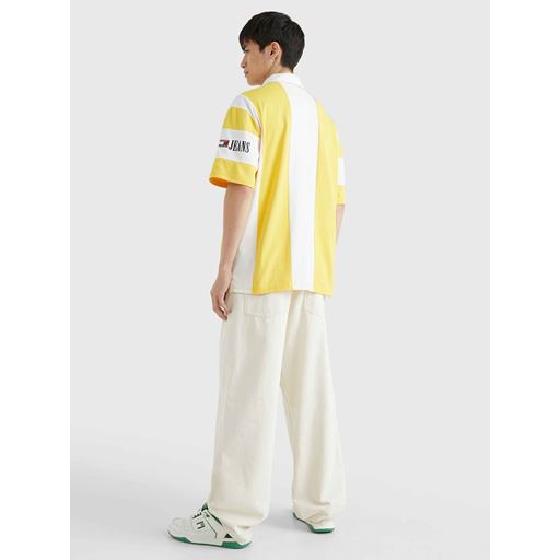 Tommy Jeans Stribet Polo T-shirt, Gul, S