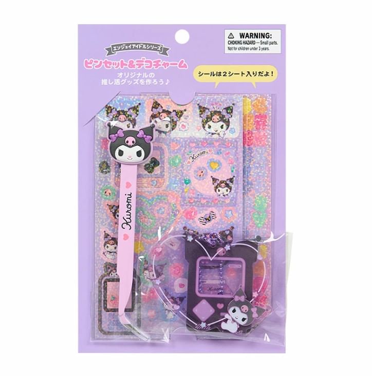 Sanrio - Kuromi Pincet Sticker Clip & Decoratieset