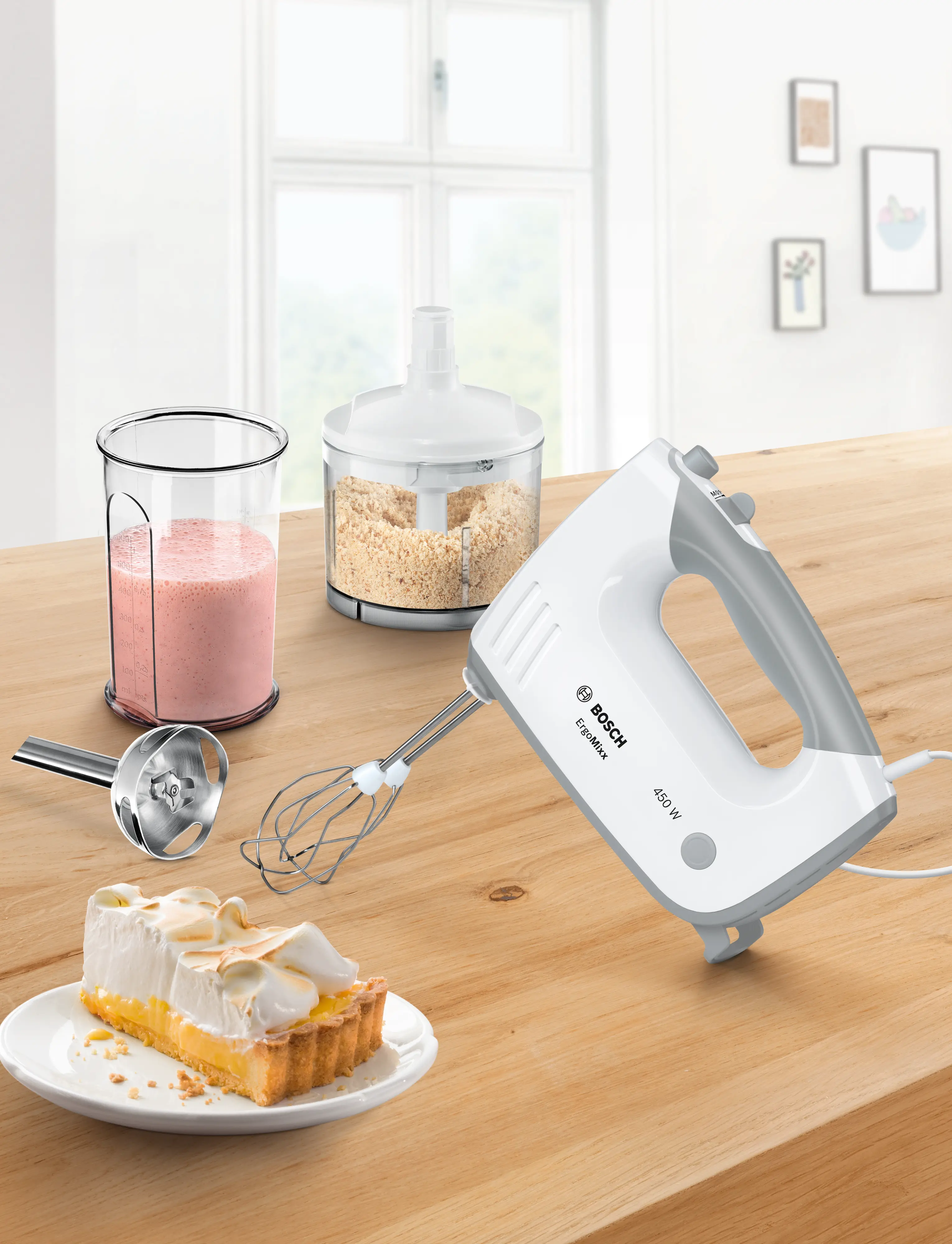 Handmixer ErgoMixx 450 W Wit, Grijs MFQ36480