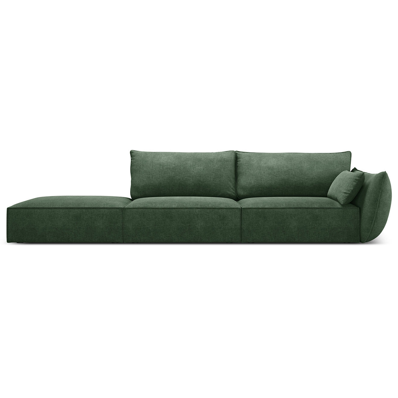 Mazzini Sofas Canapé droit  Vanda 4 Places vert bouteille - 286x100x85 cm