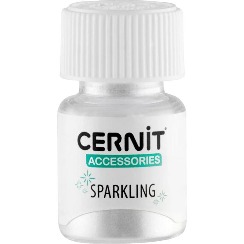 Cernit Sparkling 5 g Diamond argent - Argent