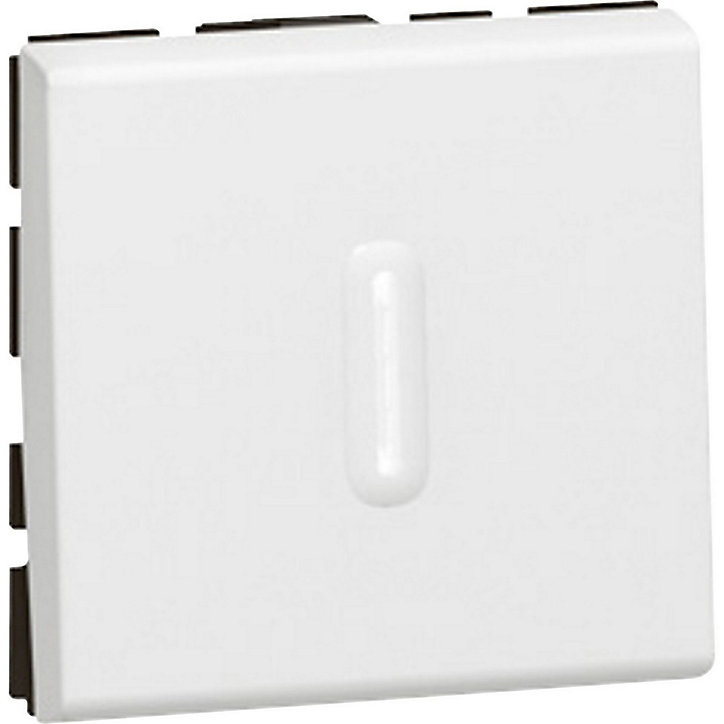 Mécanisme poussoir à voyant Legrand Mosaïc blanc, 2 modules