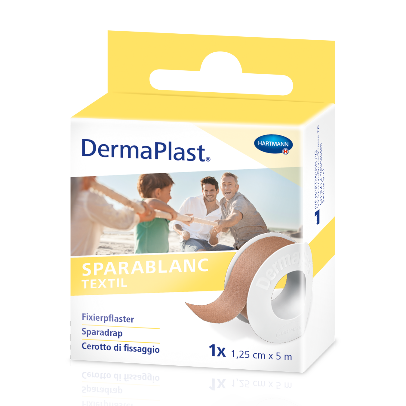 DERMAPLAST Sparablanc Textil 1.25cmx5m hautfarbe 1 Stk
