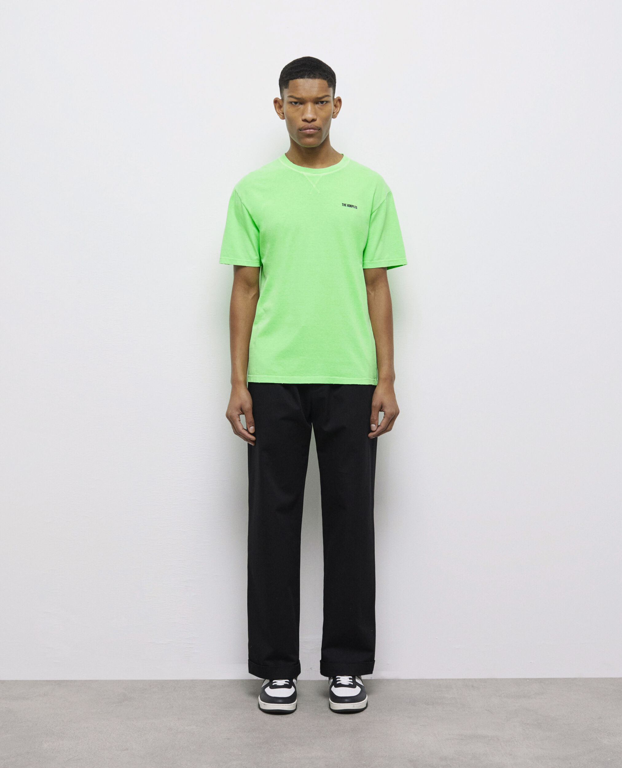 T-shirt vert fluo avec logo