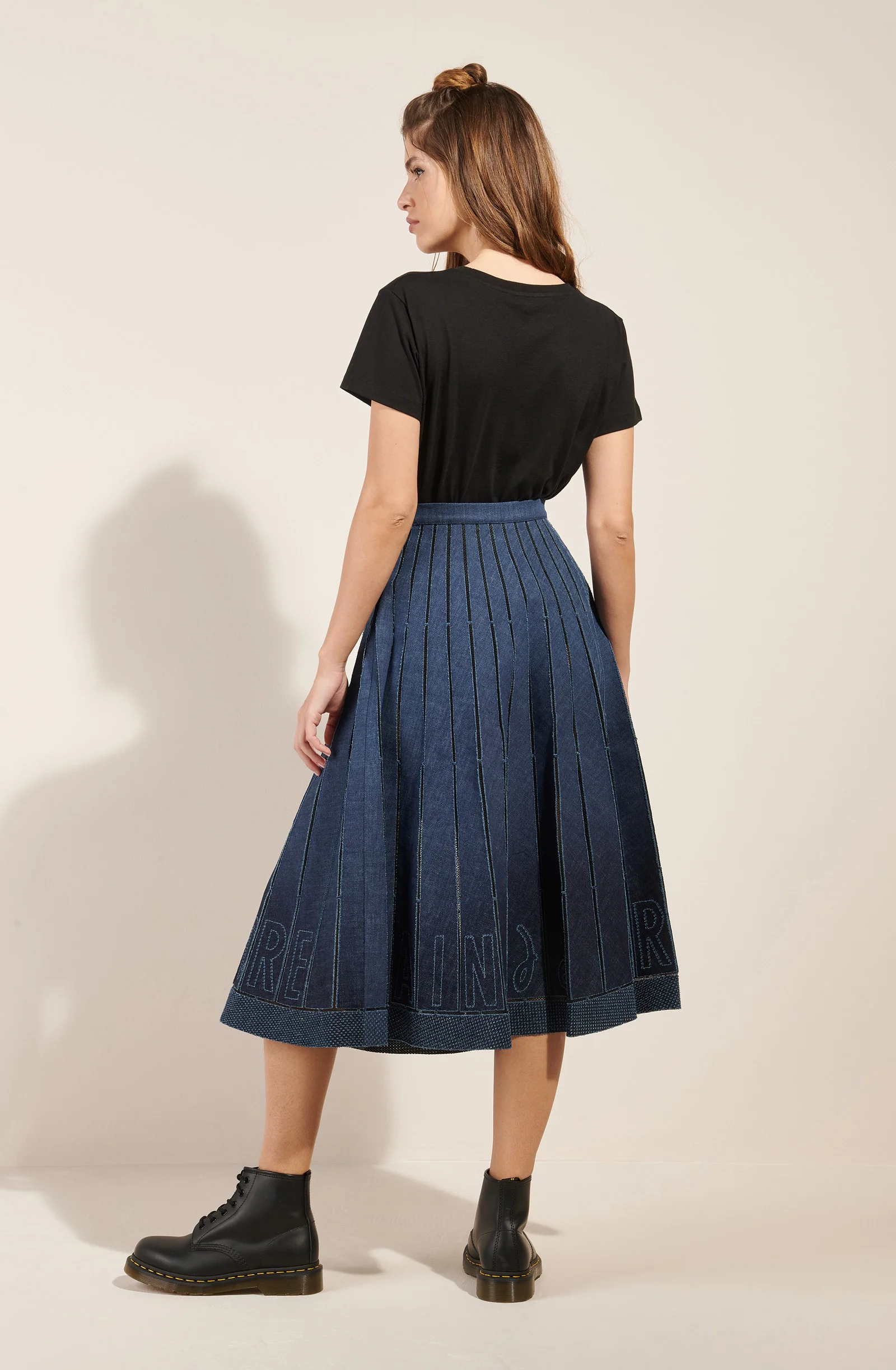 thiya T-shirt siglé PdS en coton noir Noir