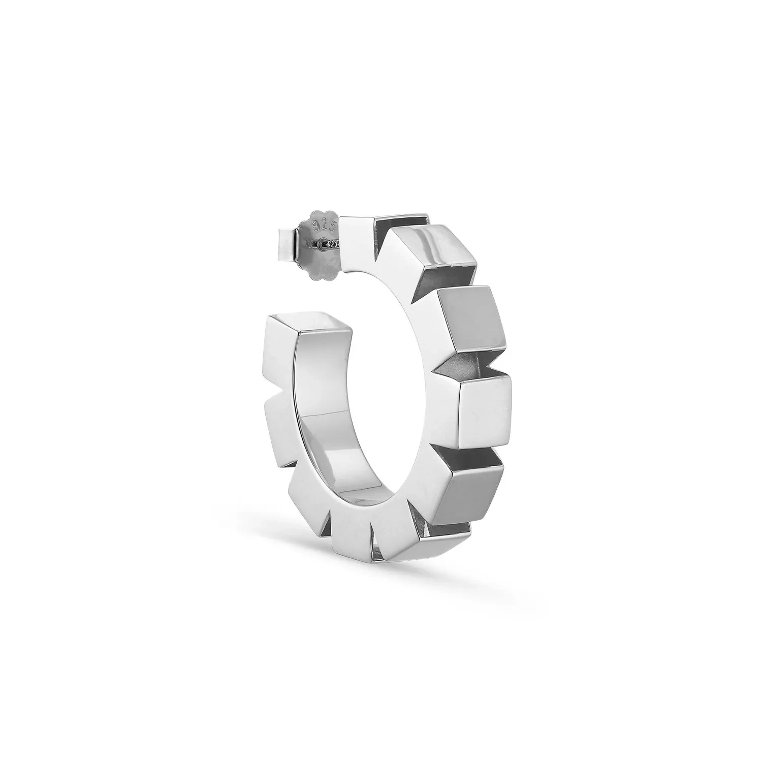 Jane Kønig Chunky Magic Hoop Ørering Single Sølv CMH-AW24-S