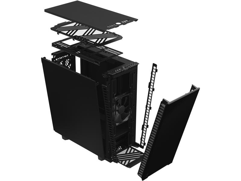 Fractal Design PC-Gehäuse Define 7 Compact Schwarz Kompaktes Mid-Tower für ATX-Motherboards