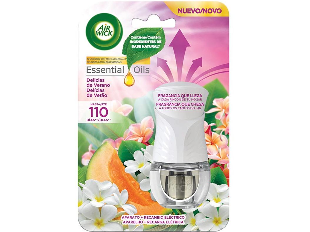 AMBIENTADOR ELÉTRICO AIR WICK APARELHO DELÍCIAS DE VERÃO 19ML