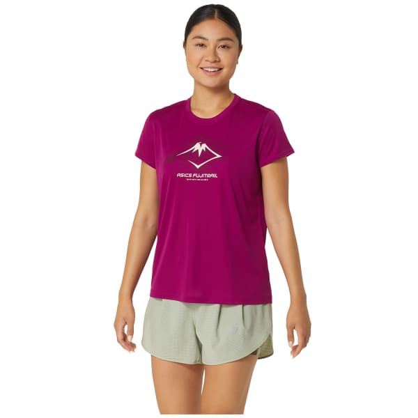 T-shirt running ASICS FUJITRAIL LOGO SS TOP W BLACKBERRY