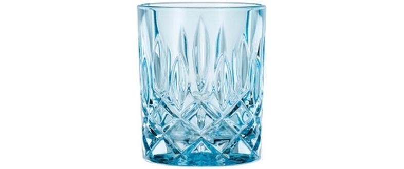 Whiskyglas-Set Noblesse-Aqua, 2 StückLuxuriöses Whiskyglas-Set aus Kristallglas mit elegantem Rautenmuster