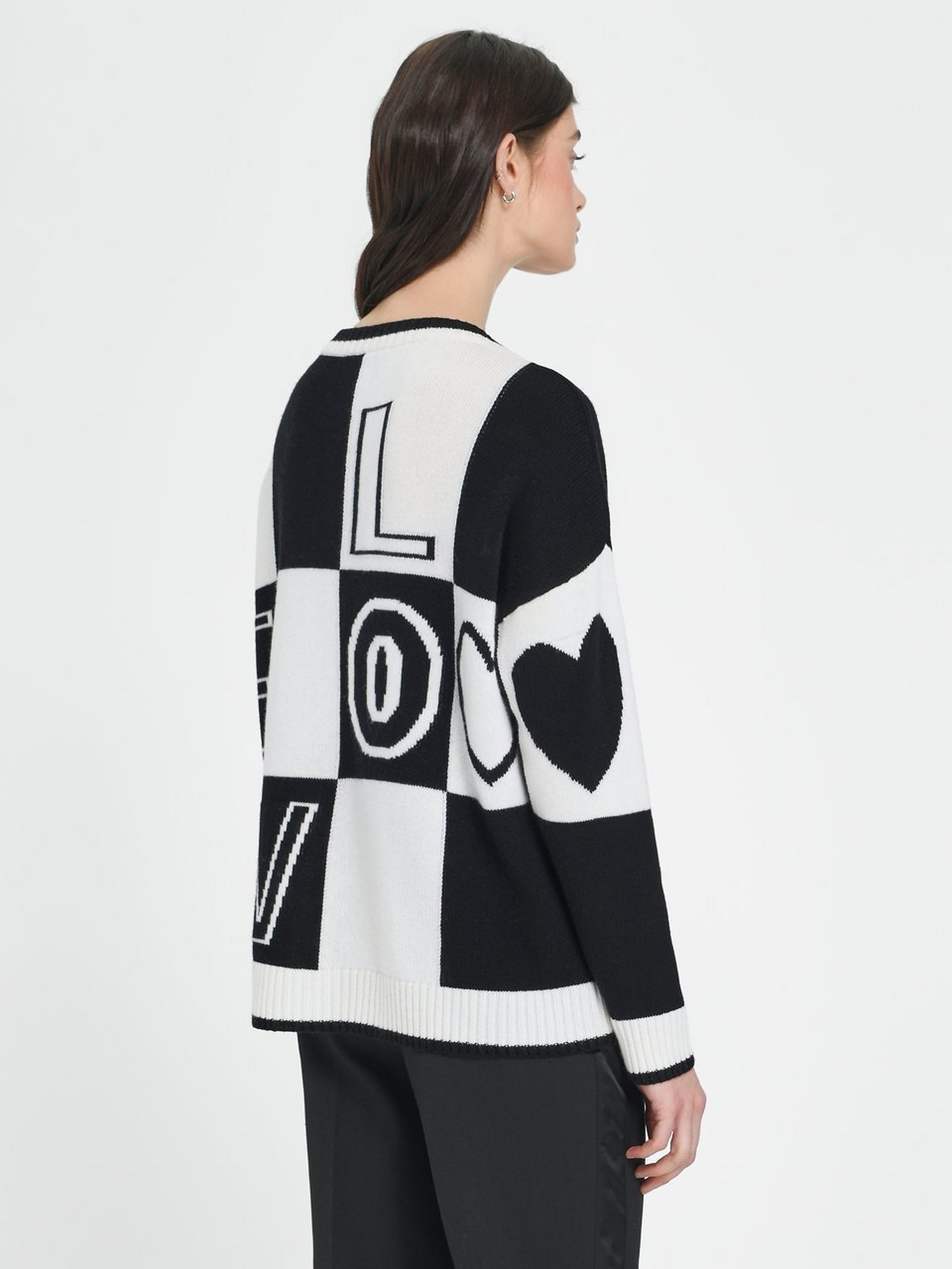 Rundhals-Pullover aus Wolle und Kaschmir