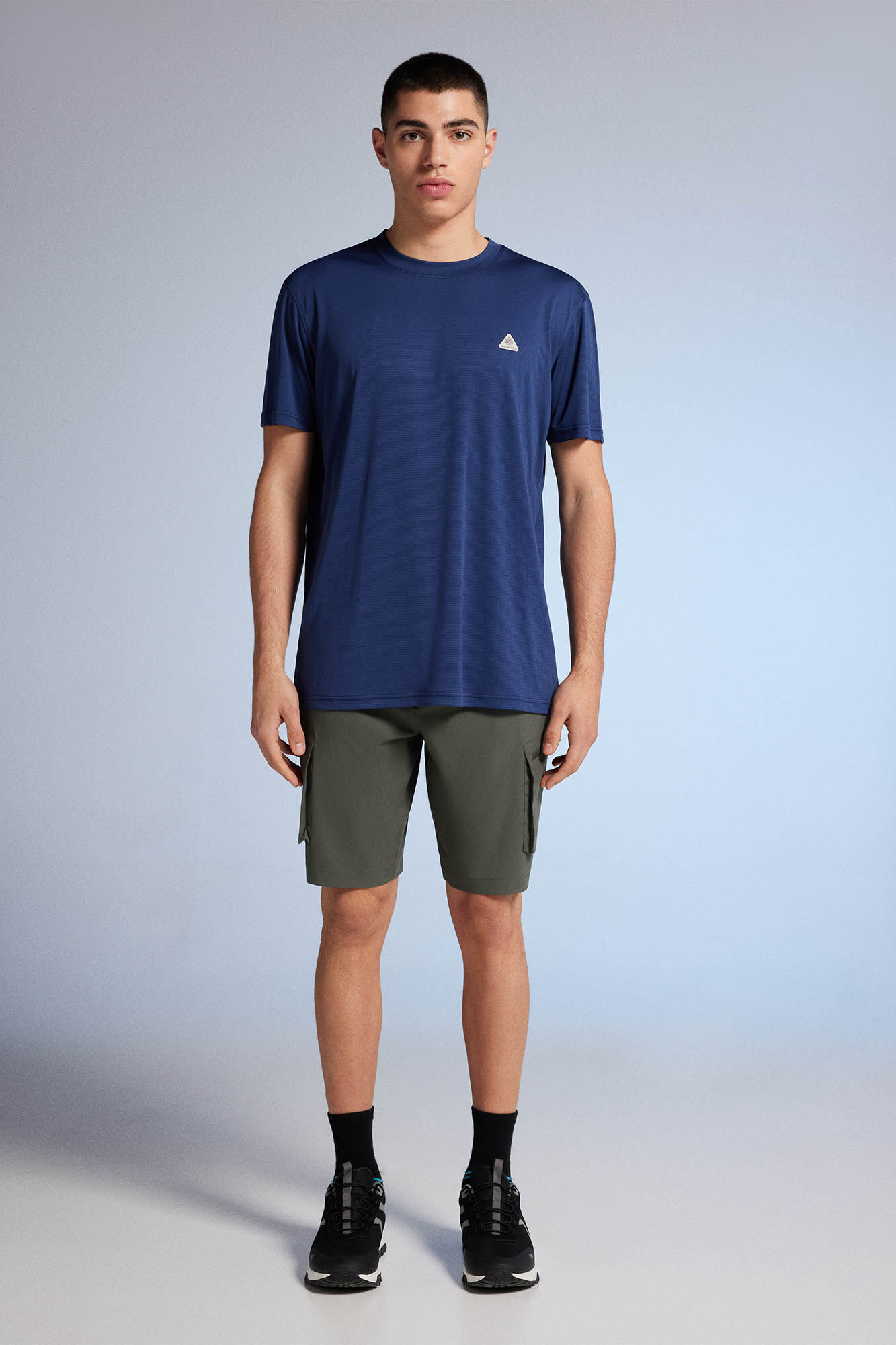 Camiseta Outdoor - azul médio