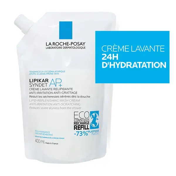 La Roche-Posay Lipikar Syndet AP+ Creme de Limpeza Repositor de Lipídios Refil Eco 400ml