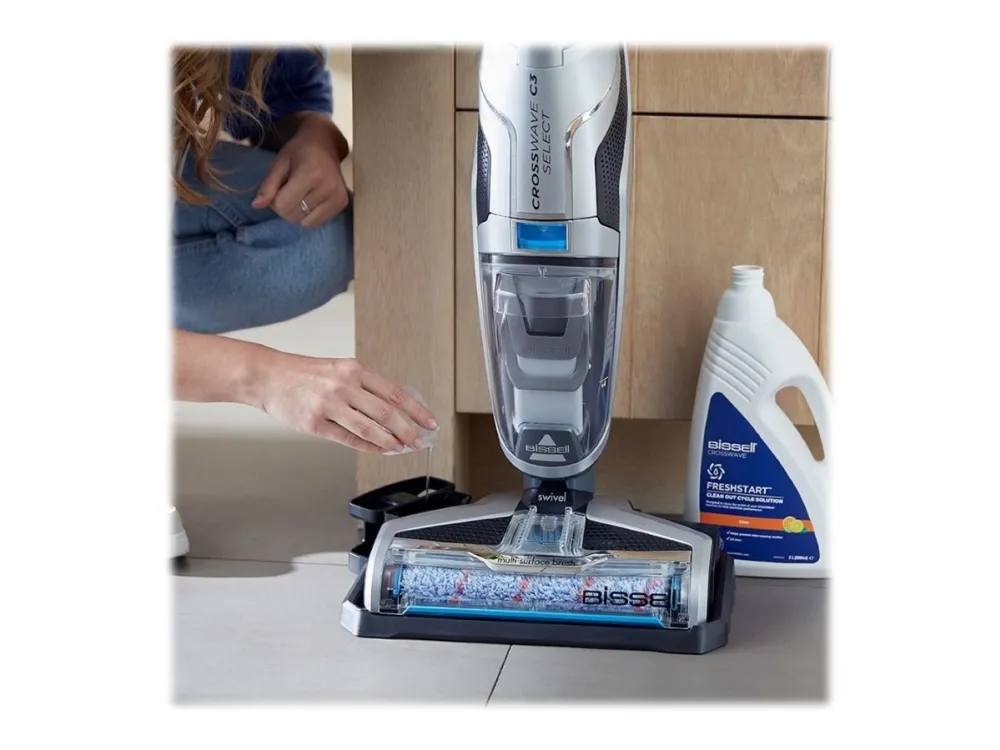 BISSELL CrossWave C3 Select 3551N - Støvsuger - stav - uden pose - sort/blå/titanium