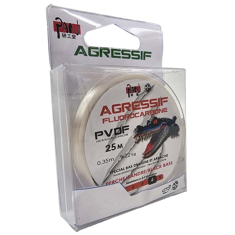 Fluorocarbone Pan 100% Pvdf Perche / Sandre / Black Bass - 25M