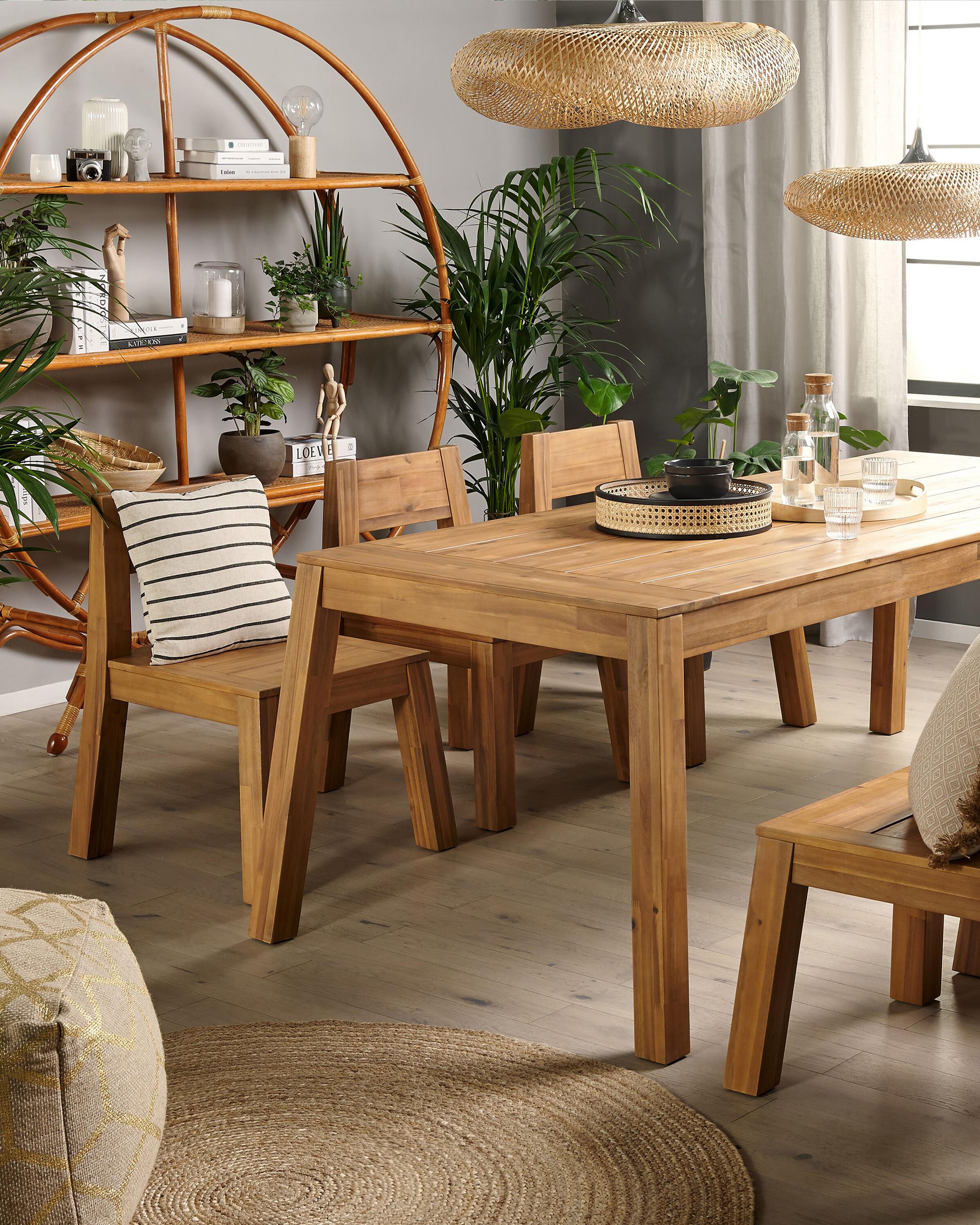 Set van 4 tuinstoelen LIVORNO Acaciahout Bruin