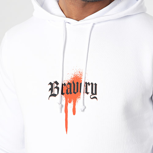Sweat Capuche Bravery Cap Blanc