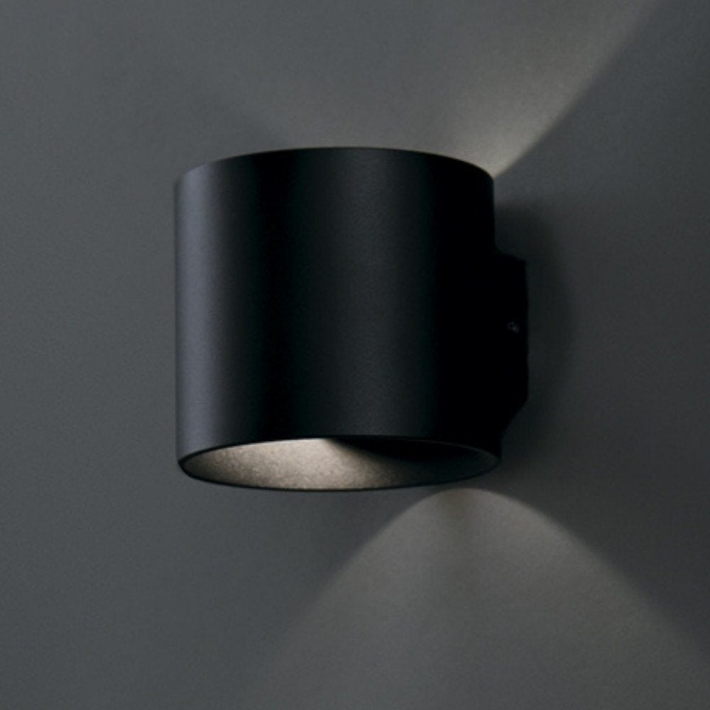 Ronde wandlamp in zwart G9