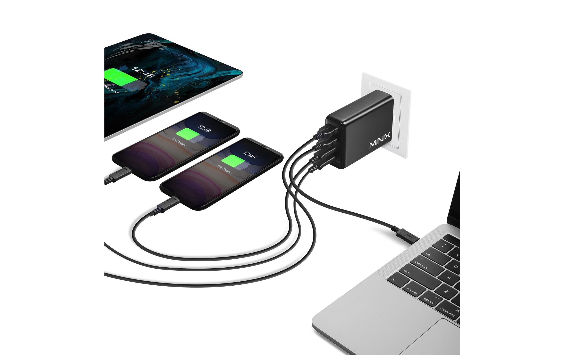 USB-Wandladegerät NEO P2 4-Port GaNUniverselles GaN-Ladegerät mit vier Ladeports
