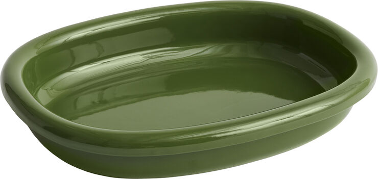 Hay Barro Oval Dish-Large-Green