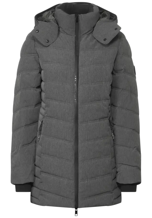 Steppmantel mit Beschichtung - frost grey melange